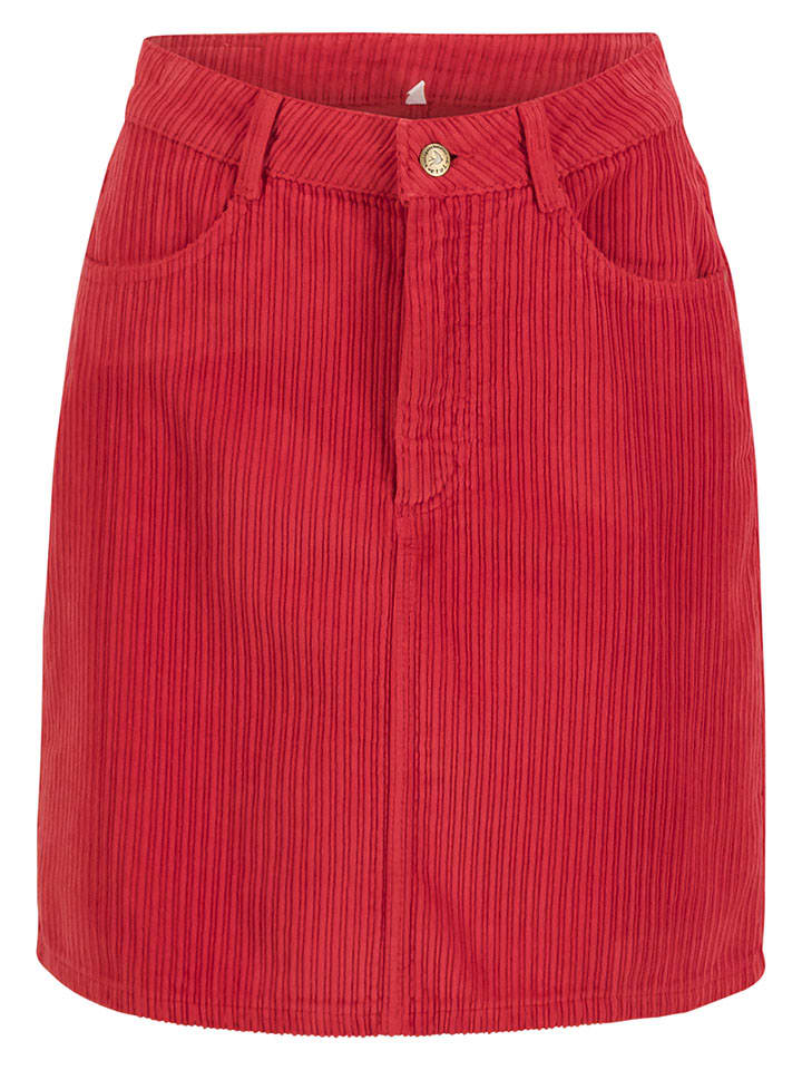 Corduroyrok rood