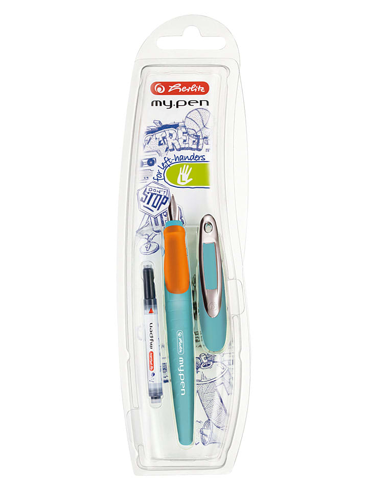 Pióro wieczne "my.pen L-Fed." w kolorze pomarańczowo-turkusowym