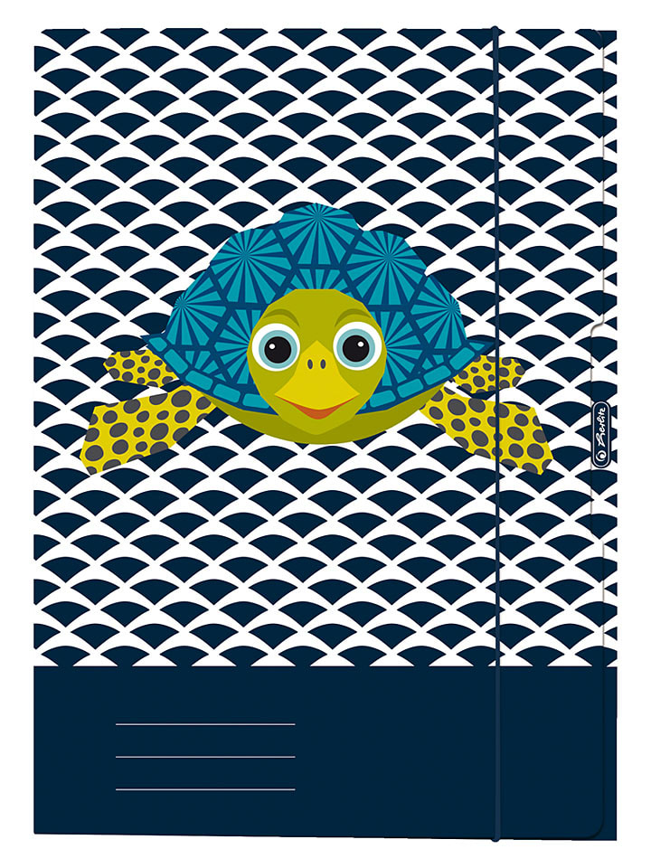 Sammelmappe ''Cute Animals'' in Dunkleblau/ Weiß - DIN A4