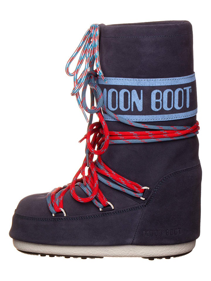 Leren winterlaarzen "Icon" donkerblauw