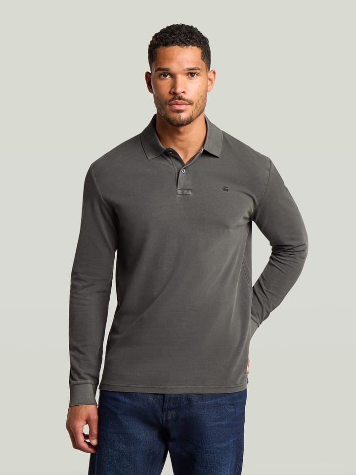 Pololongsleeve in Grau