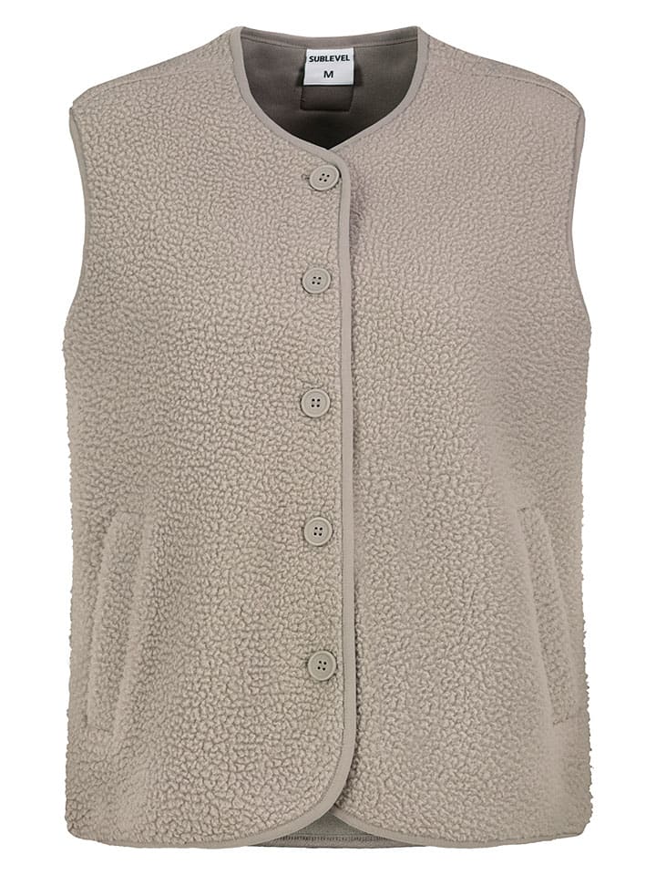 Fleece bodywarmer taupe