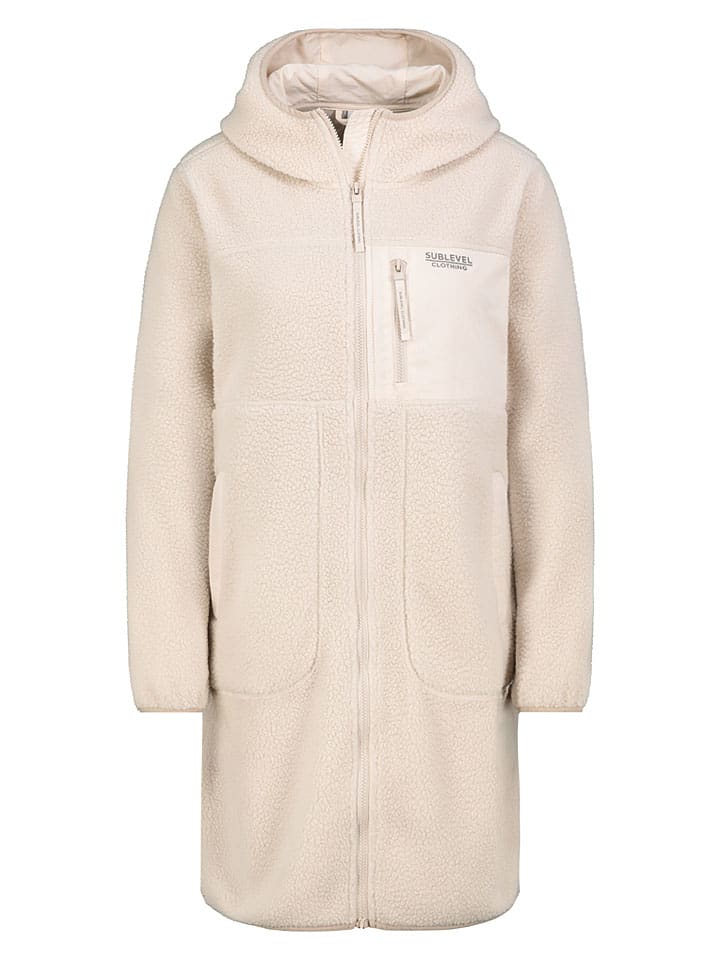 Fleece mantel beige
