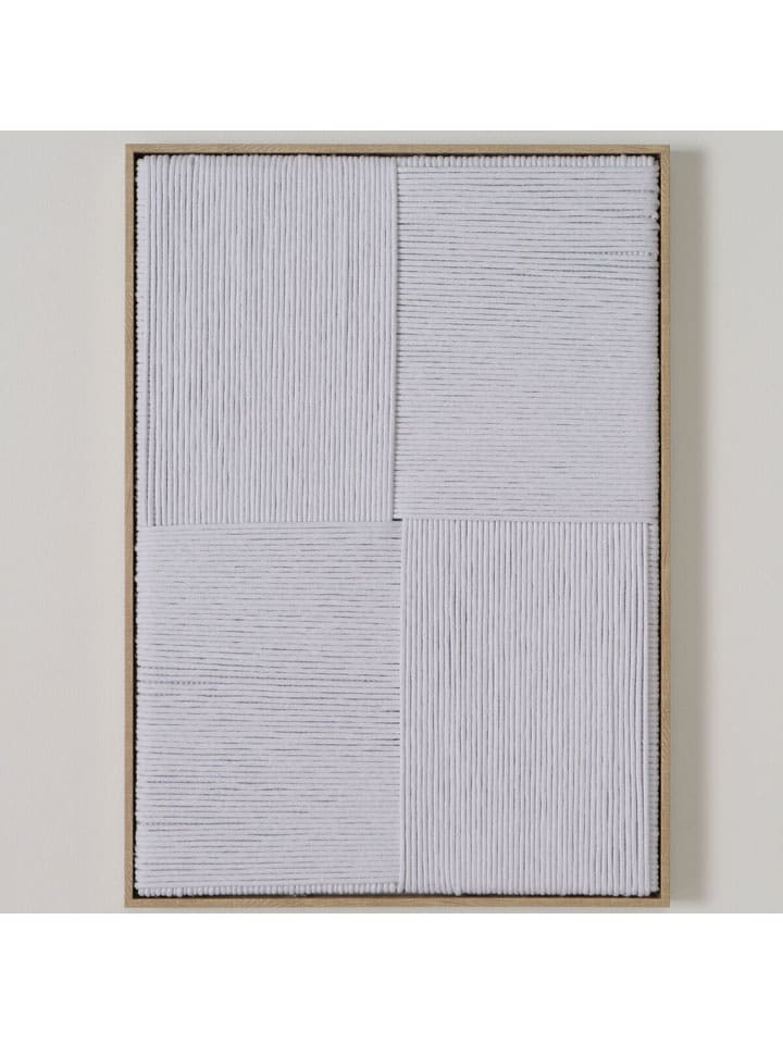 Obraz "Kalmira" w kolorze jasnobrązowo-białym - 70 x 50 cm