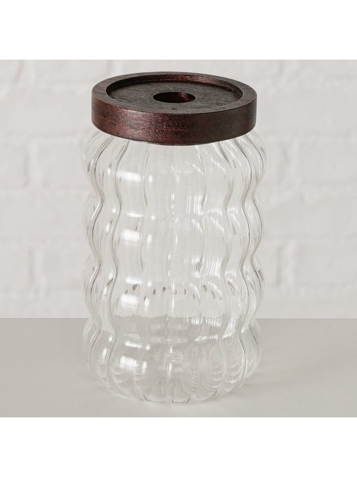 Vorratsglas "Yario" in Braun/ Transparent - 800 ml
