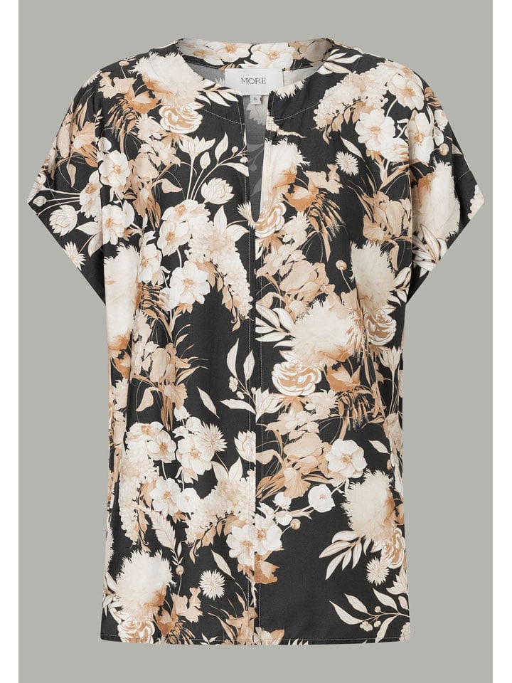 Blouse zwart/beige
