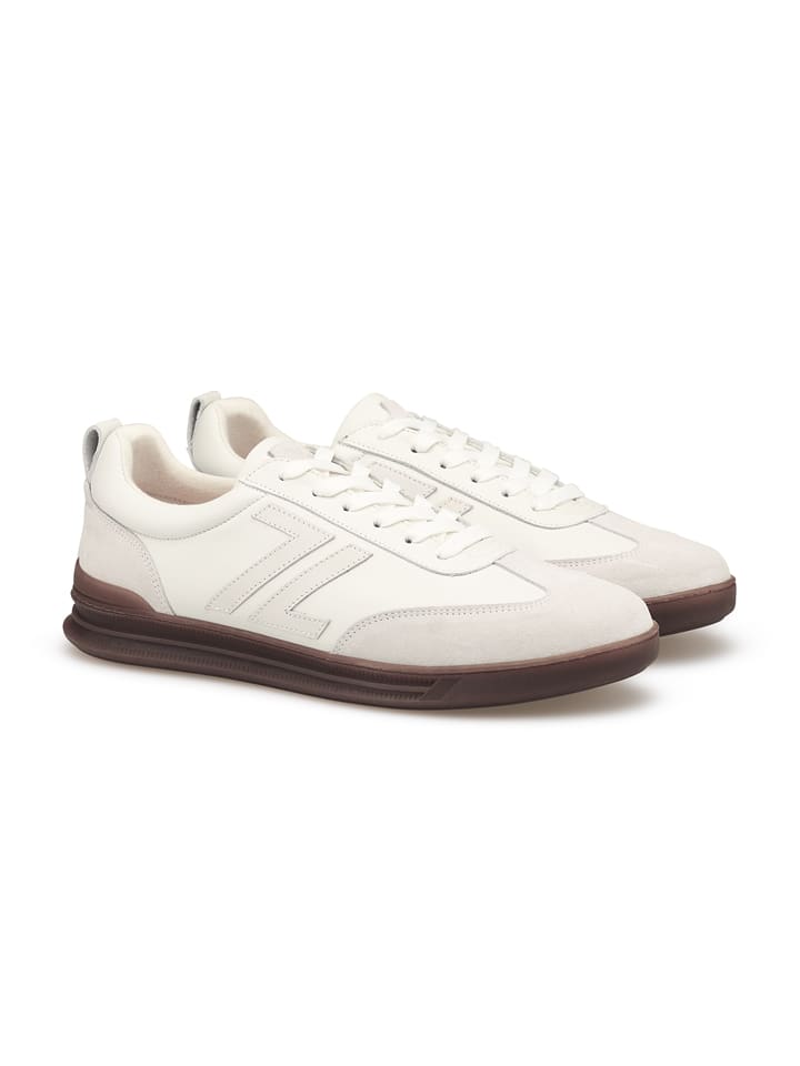 Skórzane sneakersy w kolorze białym