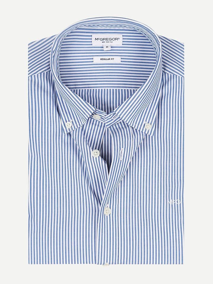 Hemd - Regular Fit - in Hellblau/ Weiß