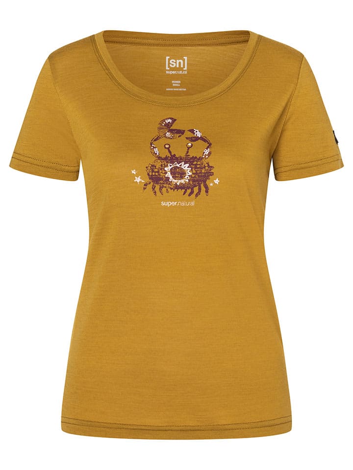 Funktionsshirt "Mrs Crab" in Gelb