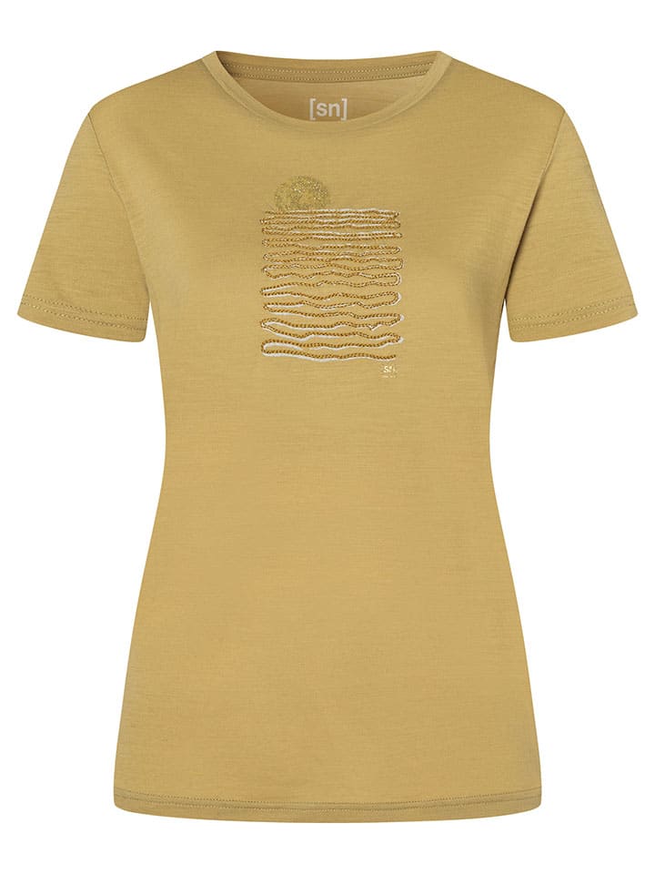 Functioneel shirt "Sea Line" geel