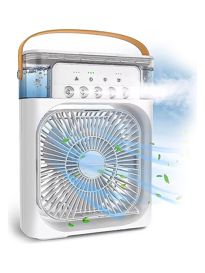 LED-ventilator ''7158'' wit - (B)21 x (H)26 x (D)9 cm