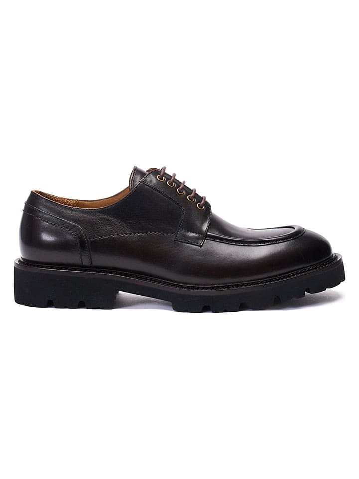 Leren veterschoenen bruin