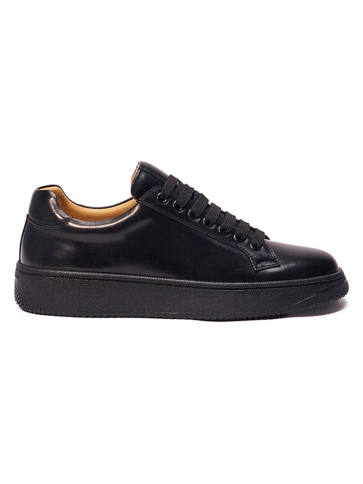 Leren sneakers zwart