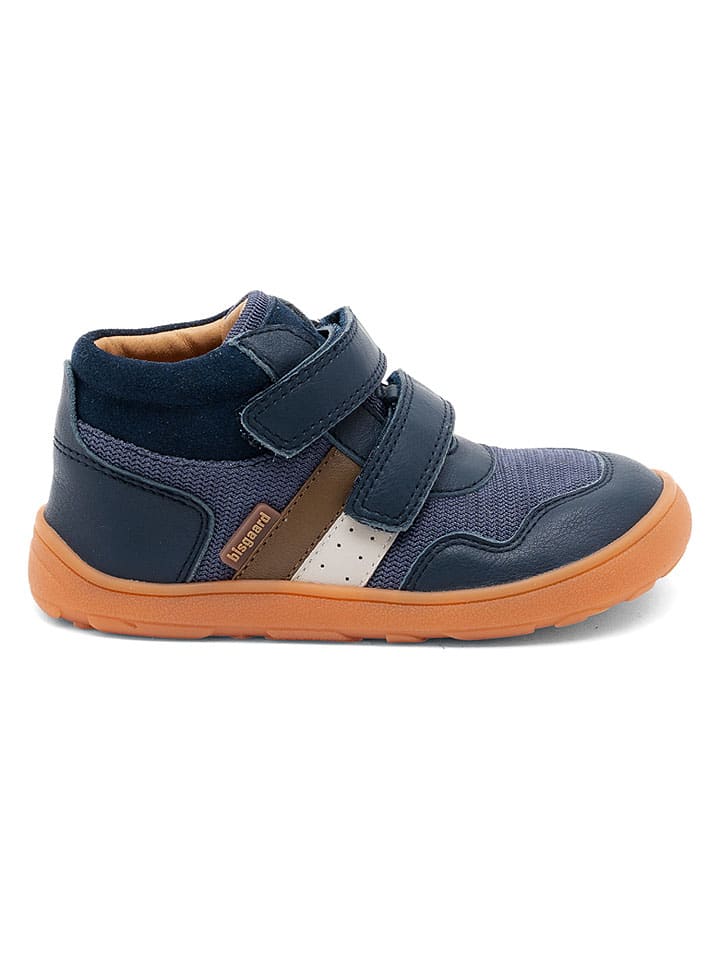 Leren barefootschoenen donkerblauw