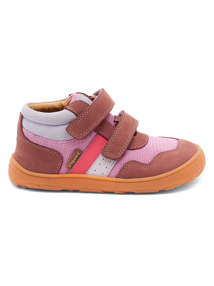 Skórzane buty barefoot w kolorze fioletowo-jasnoróżowym