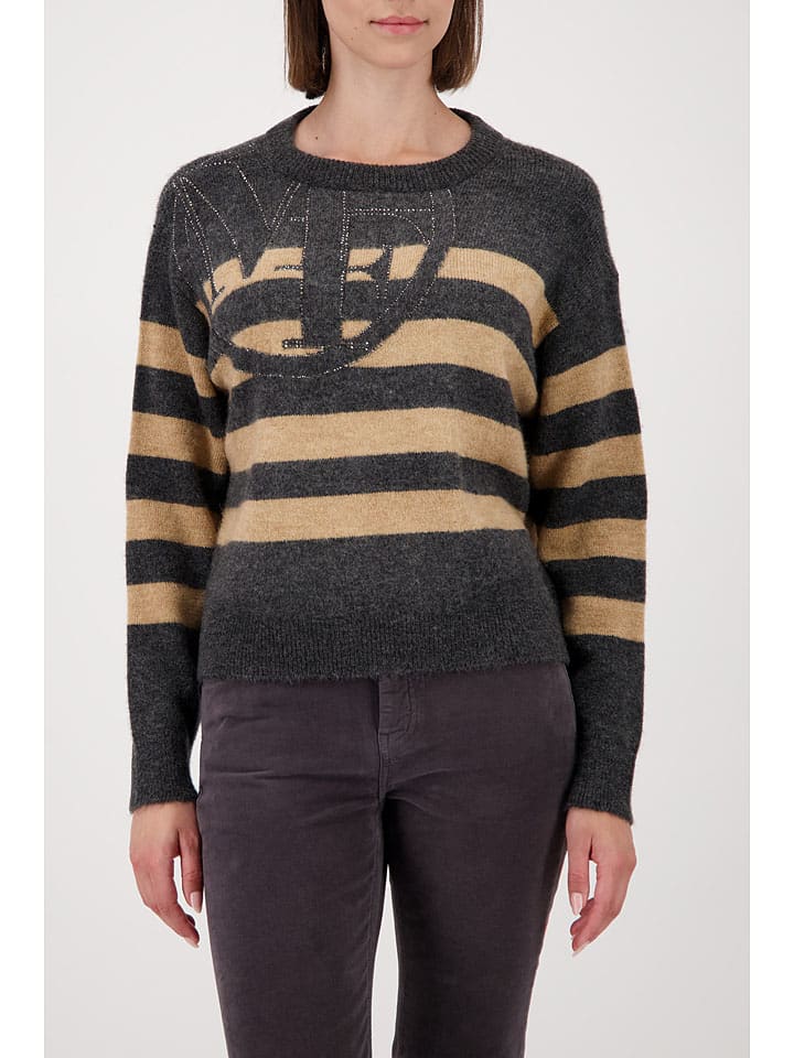 Pullover in Schwarz/ Hellbraun