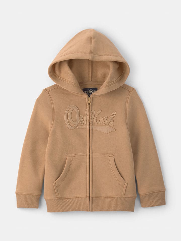 Sweatjacke in Hellbraun