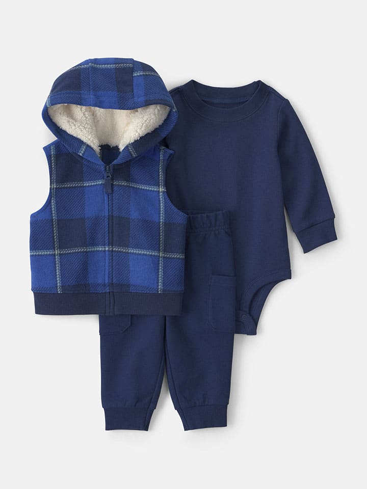 3-delige outfit donkerblauw