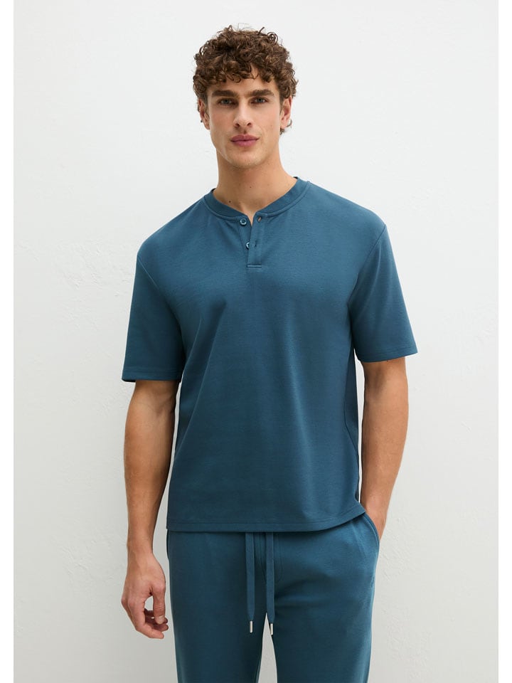 Pyjama-Oberteil in Blau