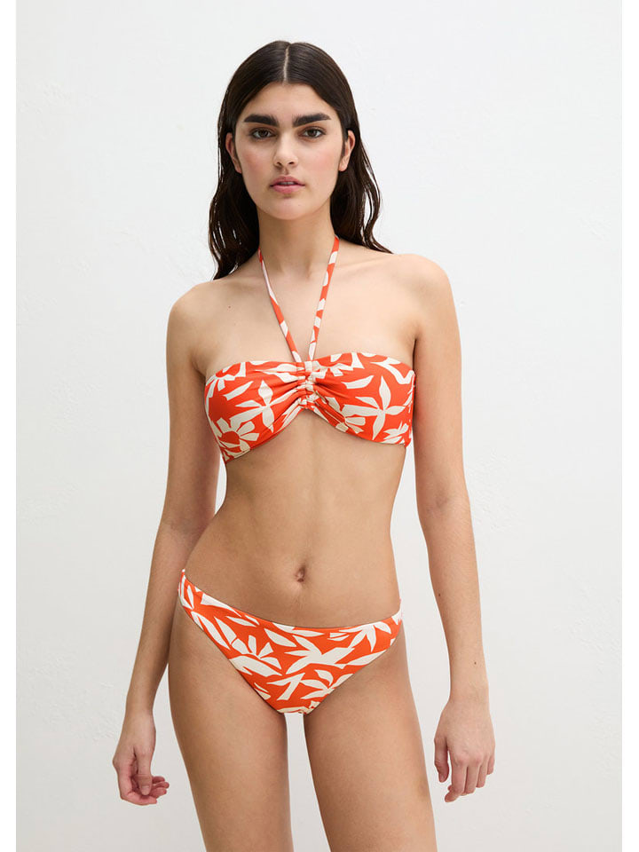 Biustonosz bikini w kolorze pomarańczowo-białym