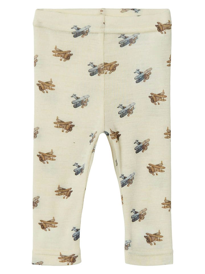 Leggings "Nalu" in Creme/ Hellbraun