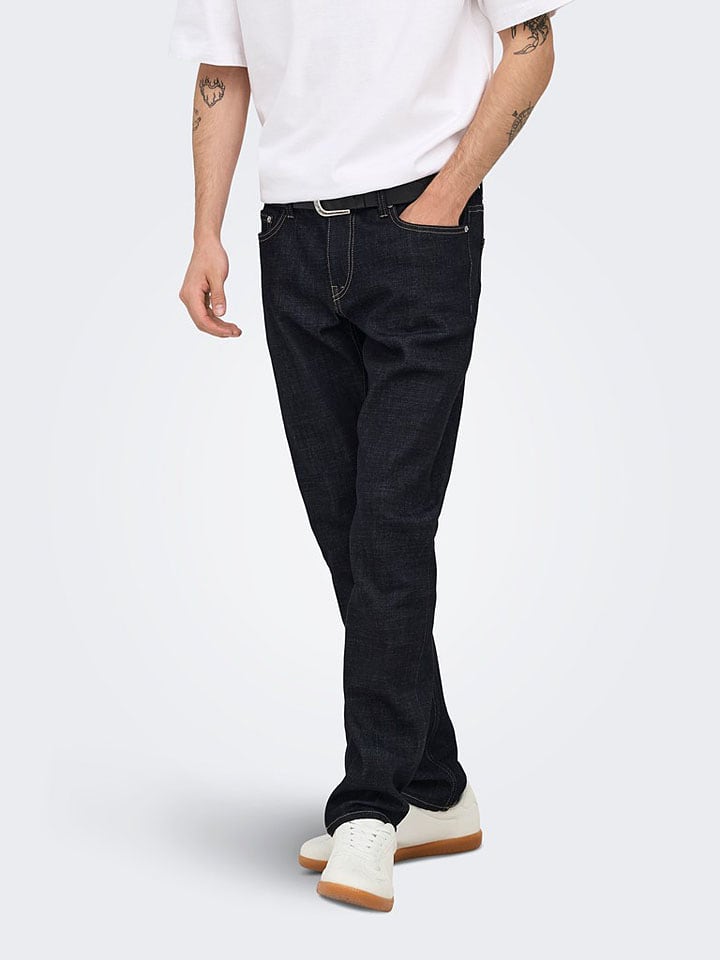Spijkerbroek - slim fit - donkerblauw