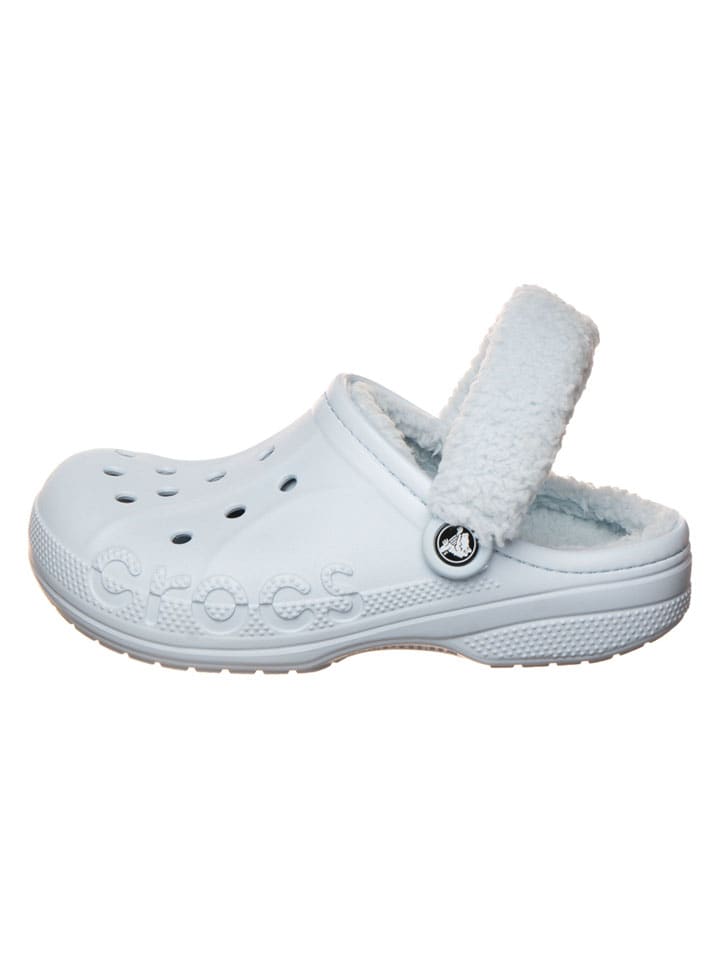 Chodaki "Baya Lined Fuzz Strap" w kolorze błękitnym