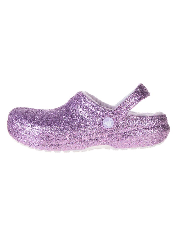 Clogs "Chunky Glitter" in Lila