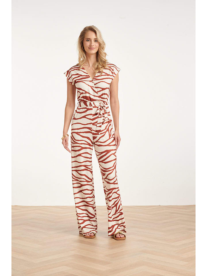 Jumpsuit crème/lichtbruin