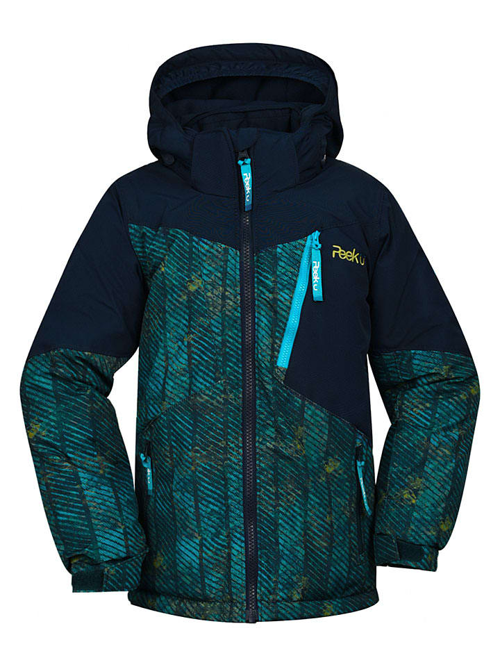 Winterjacke "Fender Flykid" in Dunkelblau/ Türkis