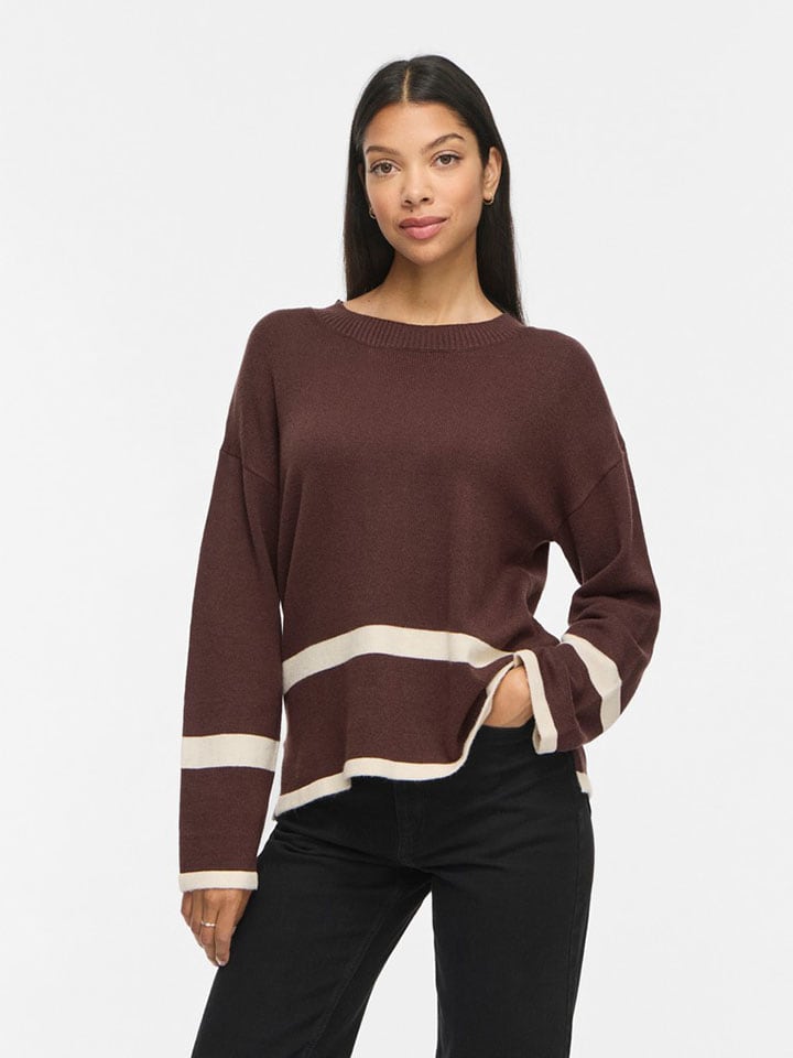 Pullover "Ril" in Braun/ Creme