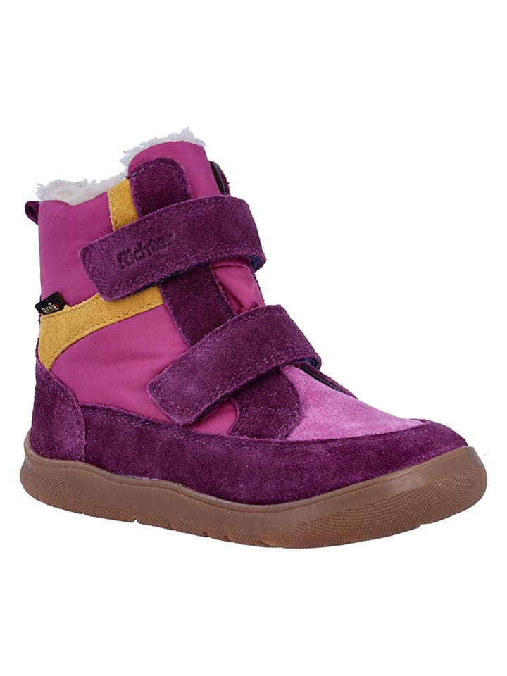 Leder-Barfußschuhe "Samy" in Pink/ Lila