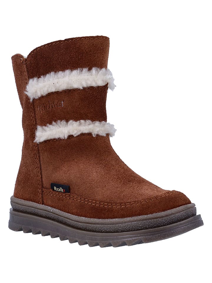 Leder-Winterboots "Anna" in Braun