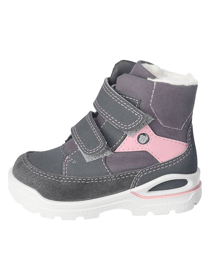 Winterboots antraciet/paars/lichtroze