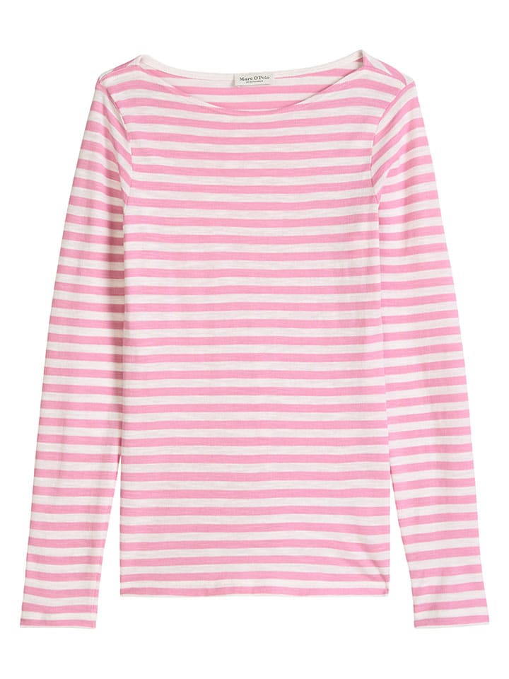 Longsleeve roze/crème