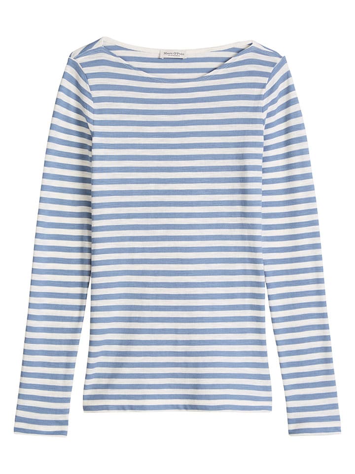 Longsleeve in Hellblau/ Creme