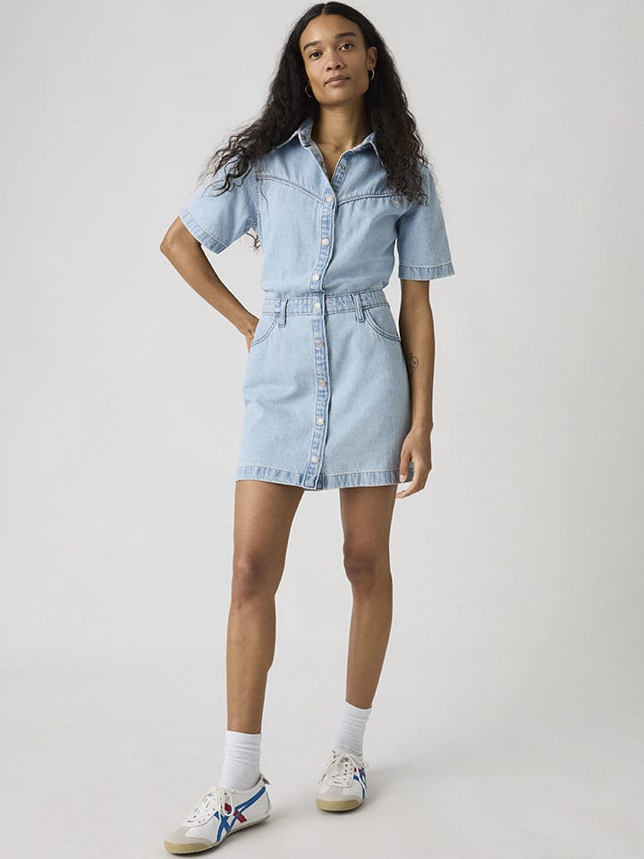 Jeanskleid in Hellblau