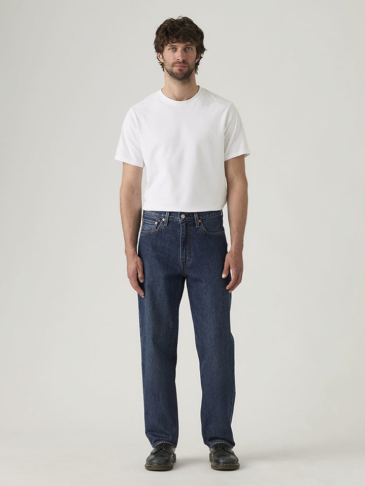 Dżinsy "568" - Loose Straight fit - w kolorze granatowym