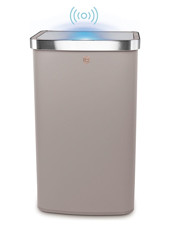Kosz "Taupe Collection" w kolorze szarobrązowym na śmieci z czujnikiem - 60 l