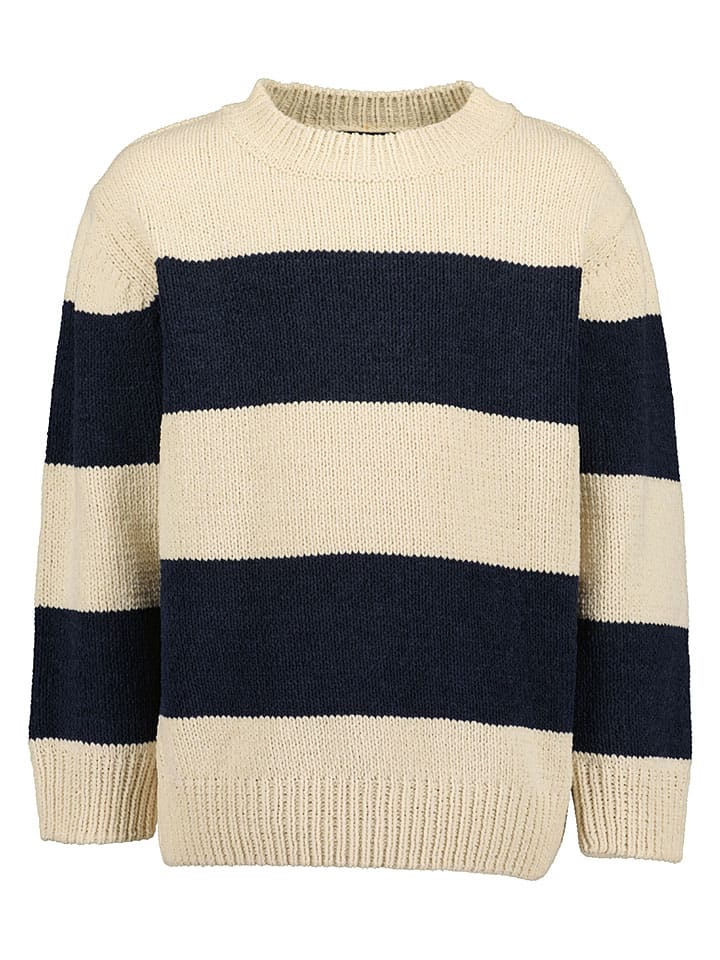 Sweter w kolorze beżowo-granatowym