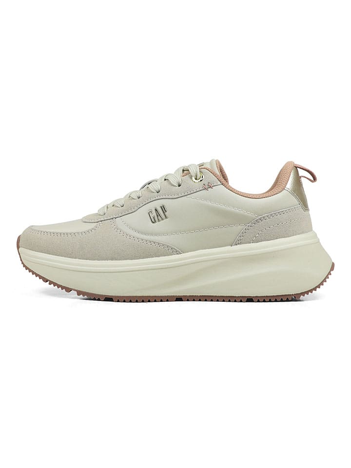 Sneakersy w kolorze kremowym