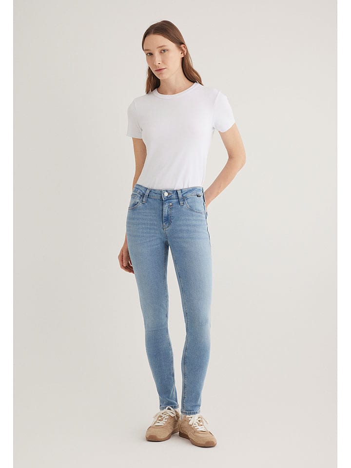 Dżinsy - Skinny fit - w kolorze błękitnym