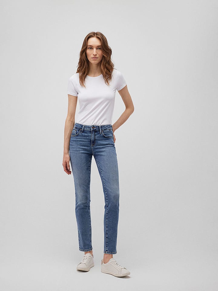 Dżinsy - Skinny fit - w kolorze niebieskim