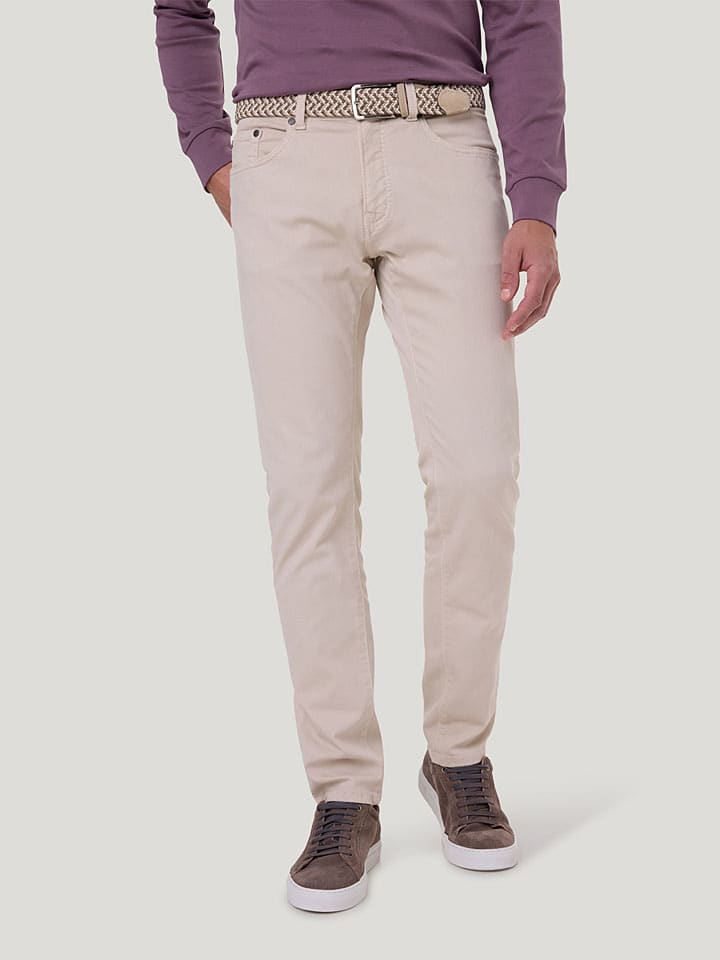 Dżinsy - Slim fit - w kolorze kremowym