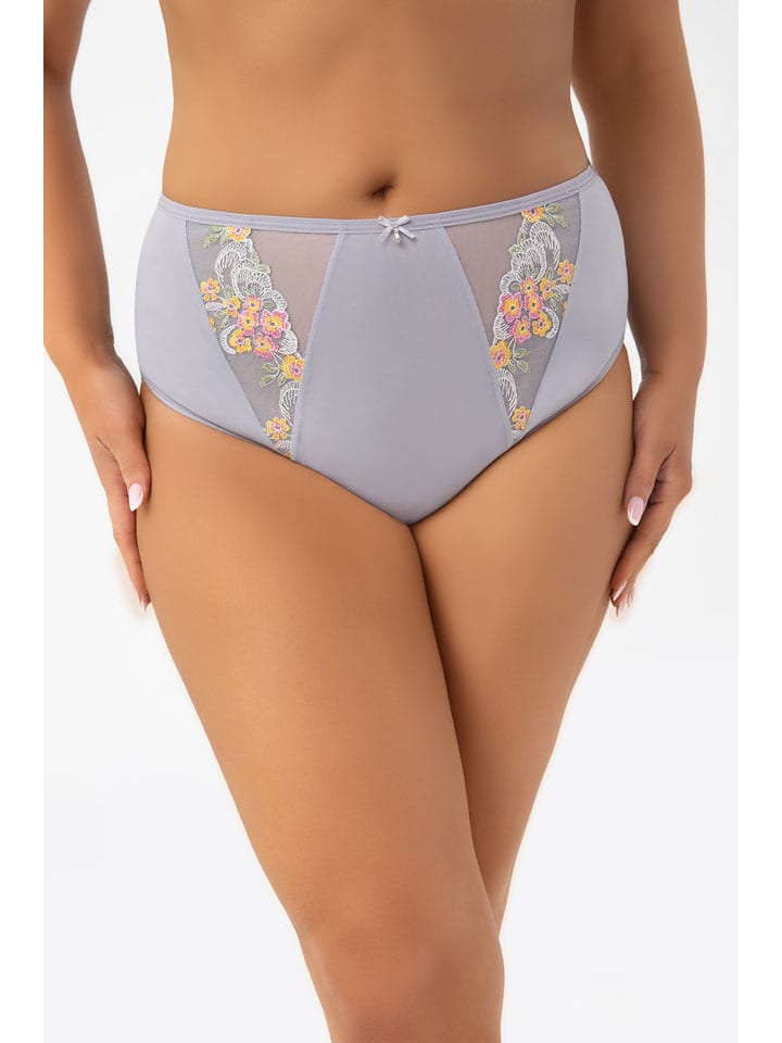 Pełne figi high waist "Flora" w kolorze błękitnym