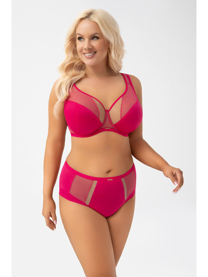 Pełne figi high waist "Luisse" w kolorze różowym