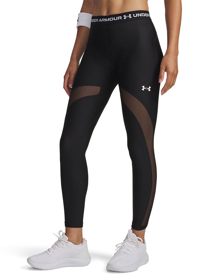 Legginsy sportowe "HeatGear Mesh" w kolorze czarnym