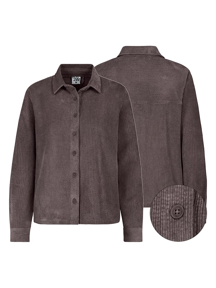 Corduroyblouse bruin