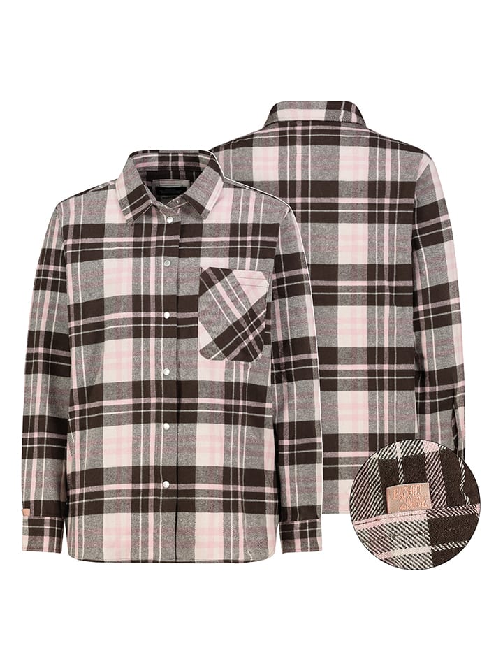 Blouse lichtroze/zwart