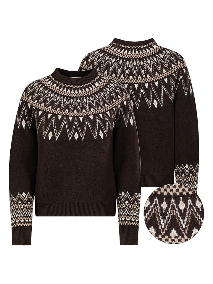 Sweter w kolorze ciemnobrązowym